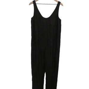Banana Republic Black Sleeveless Jumpsuit with Zipper on Back and Pockets Sz 6
